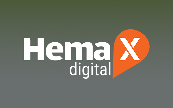 Hema X Digital logo on army green background